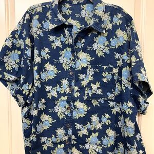 Zapelle Floral Short Sleeve Button Down